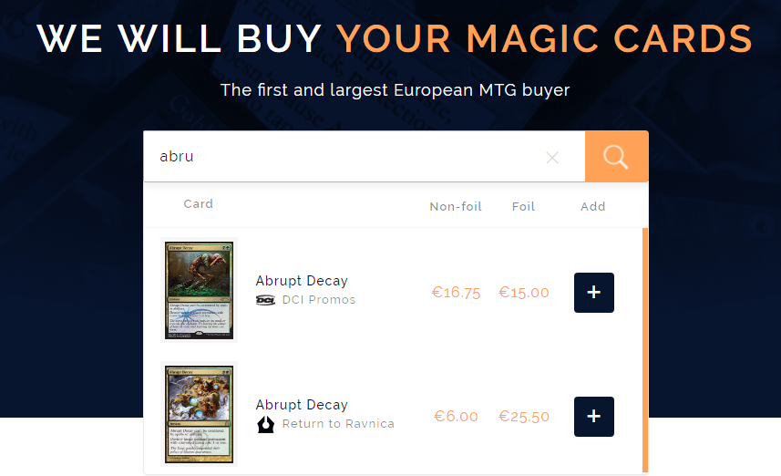 How it works | Magic Card Buyer